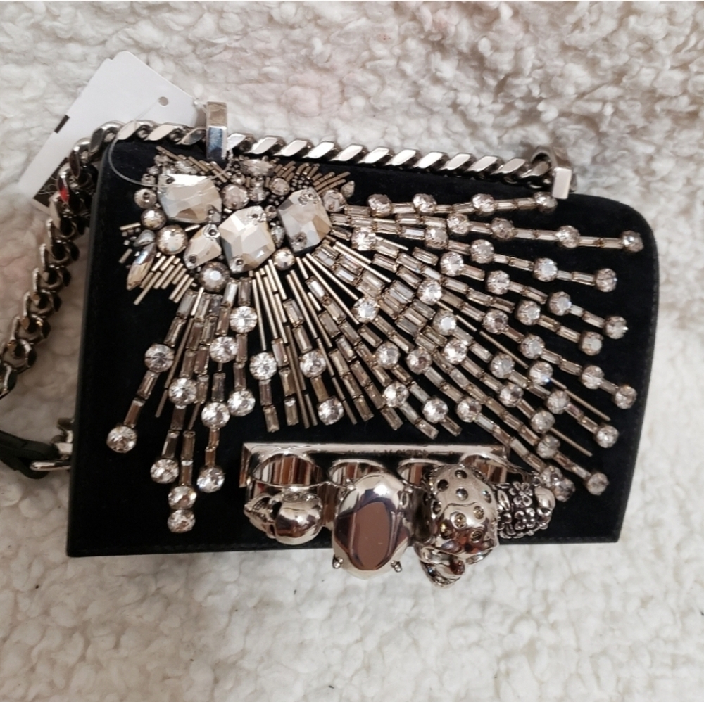 Alexander McQueen Mini Embellished Jewelled Satchel